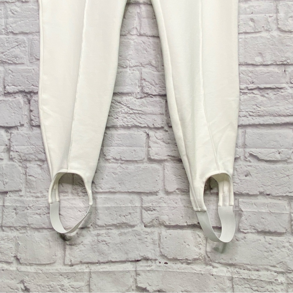 Soft Surroundings Womens Ponte Stirrup Pants Size L Leggings Solid White NWOT - Picture 4 of 8